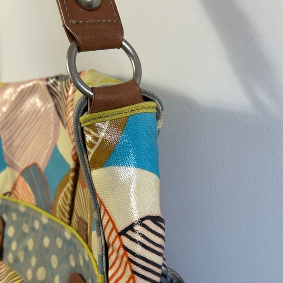 Vintage Fossil Keeper coated canvas messenger bag, multicolour - Picture 6 of 12